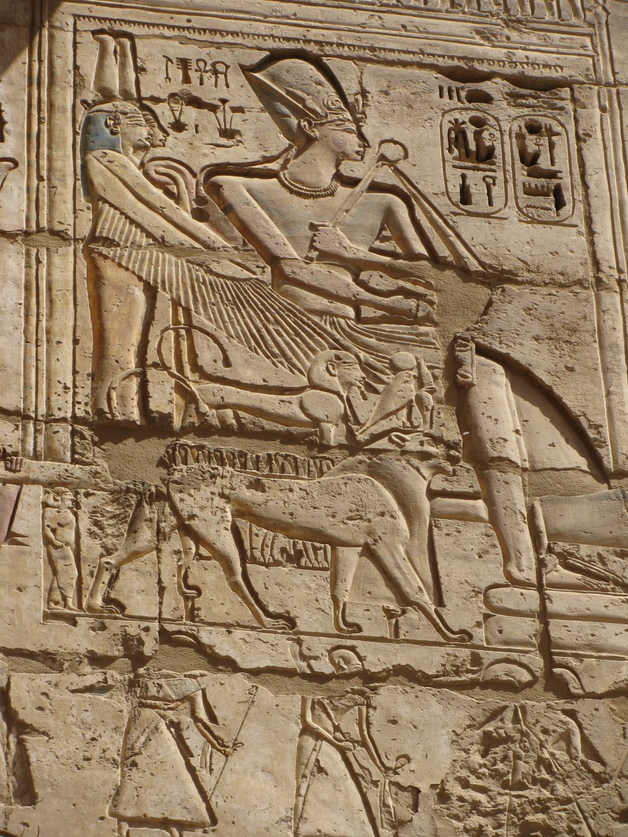 Wall carving, Medinet Habu